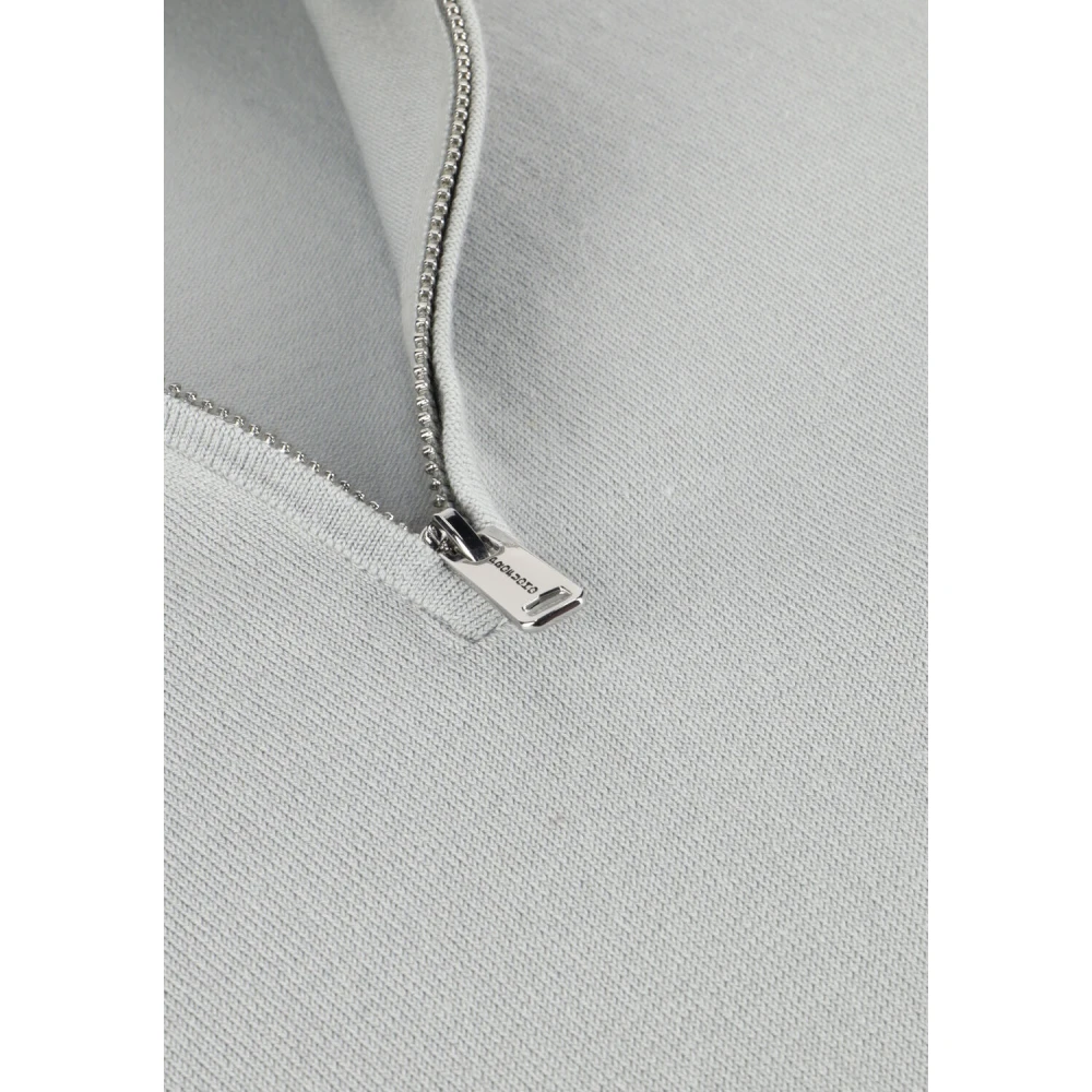 Profuomo Heren Half Zip Pullover Sweater Green Heren