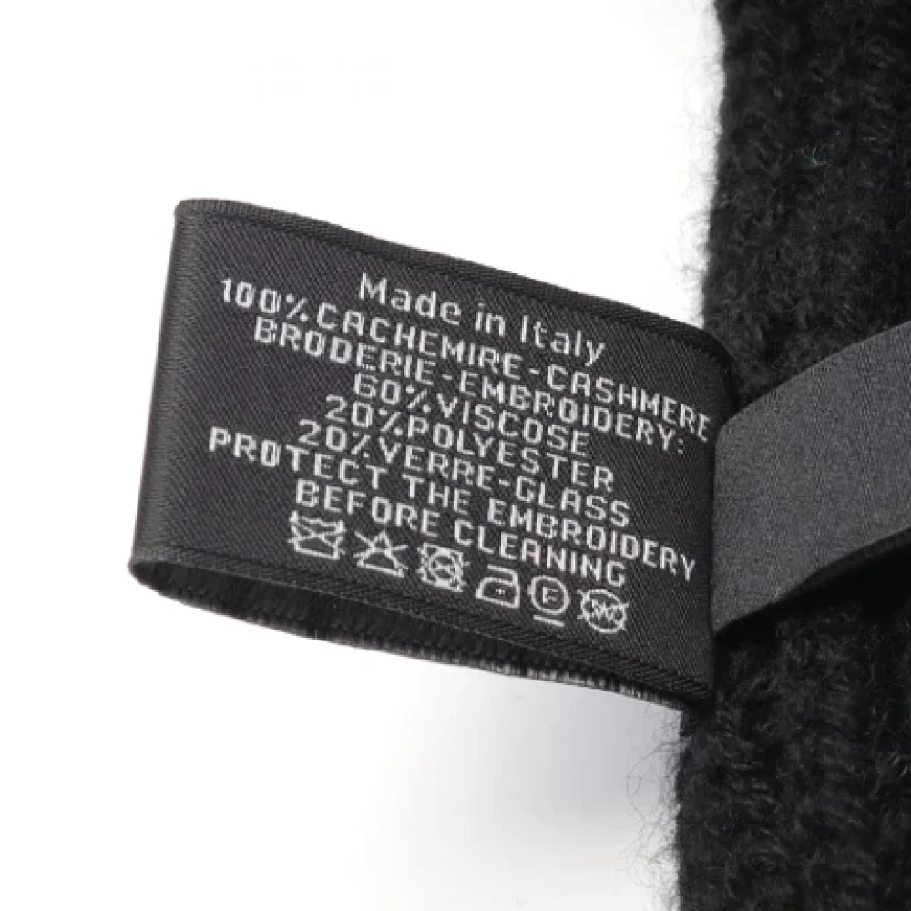 Chanel Vintage Pre-owned Cashmere scarves Black Dames