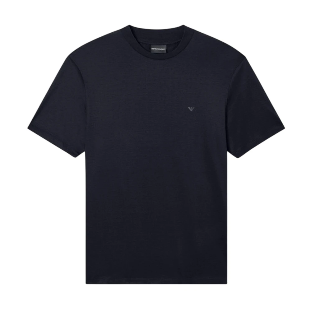Emporio Armani Men's Blue Training T-Shirts & Tops, Xl, Travel Essential Lyocell-Blend Jersey T-Shirt