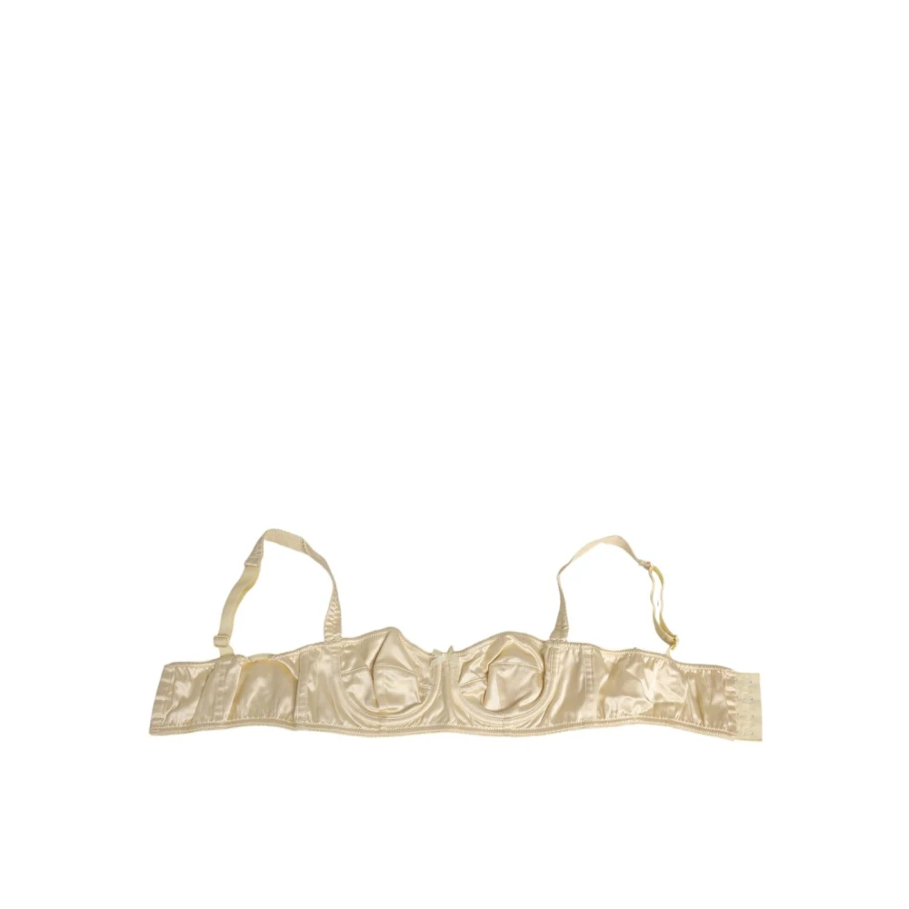 Dolce & Gabbana Women's Cream Satin Balconette Bra