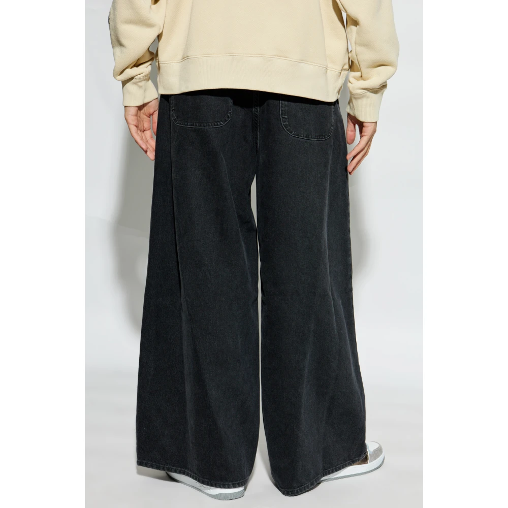 Off White Jeans met Logo Black Heren