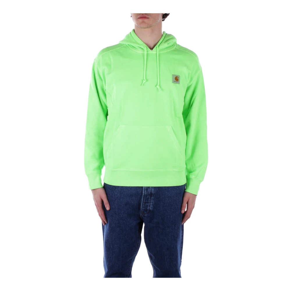 Carhartt WIP Logo Front Hoodie Truien Green Heren