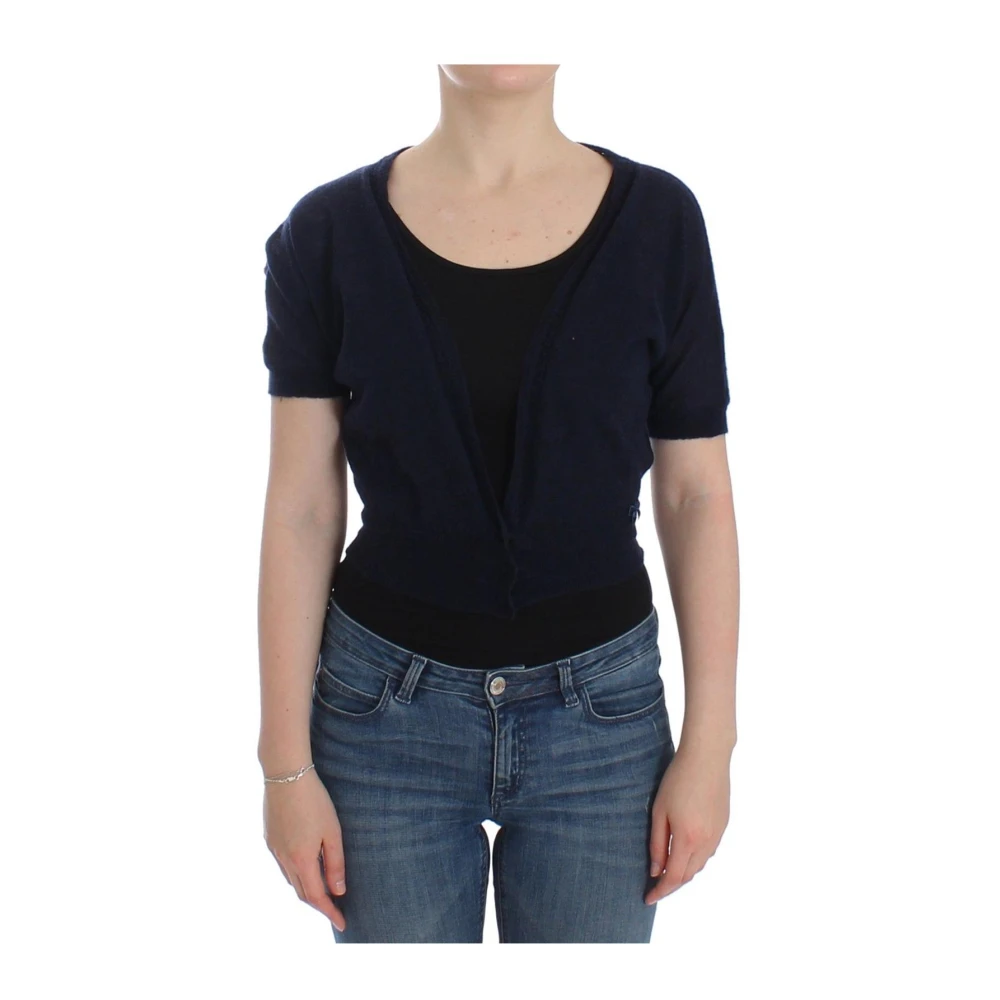 Ermanno Scervino Blauwe Cashmere V-hals Cardigan Sweater Blue Dames