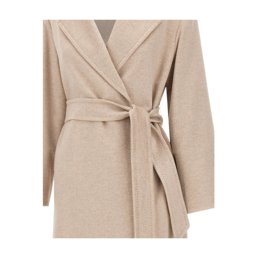Max Mara Studio Elegante Wollen Jas Beige Dames
