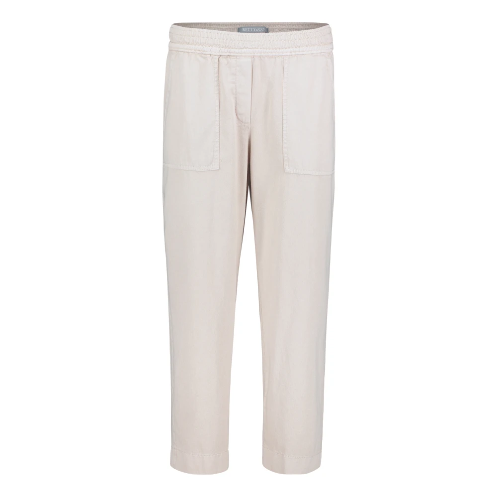 Betty & Co Casual Broek met Opgezette Zakken Beige Dames