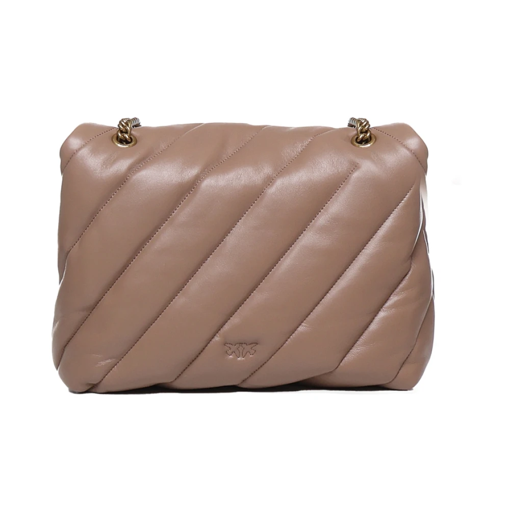 pinko Beige Love Bag Puff Quilted Leather Beige Dames