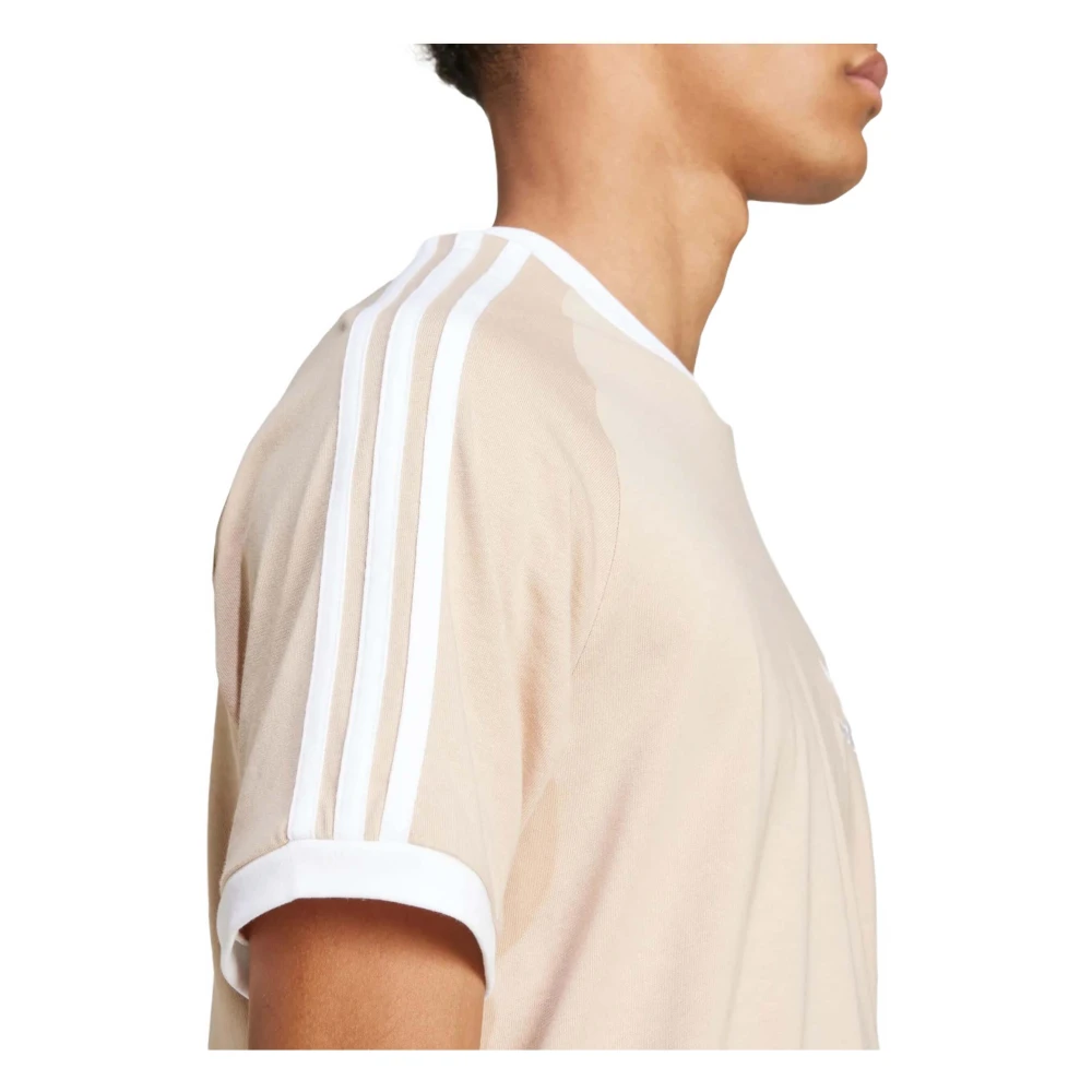 Adidas 3 Strepen T-shirt Beige Heren