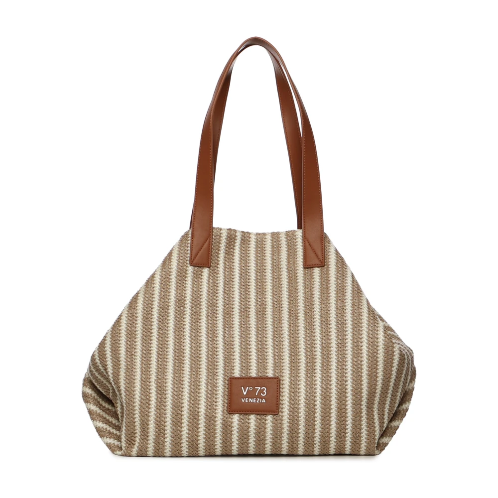 V73 Beige Shopping Bags, Female, One Size, Tote Bag