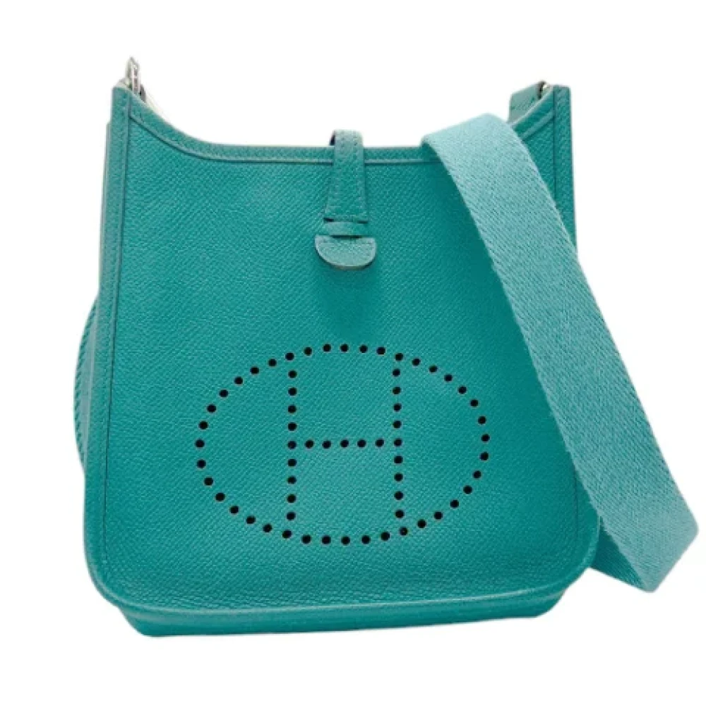 Hermès Vintage Pre-owned Leather shoulder-bags Blue Dames