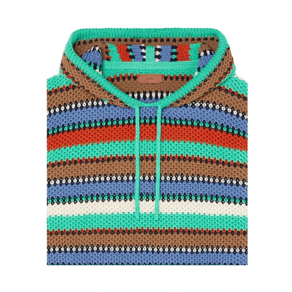Alanui Groene Hoodie Lange Mouwen Multicolor Heren