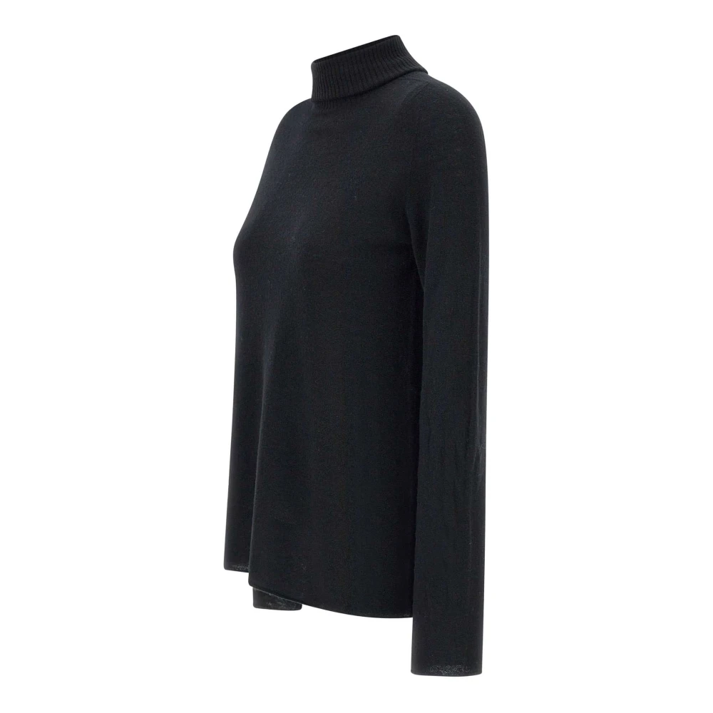 Kaos Zwarte wollen coltrui Black Dames