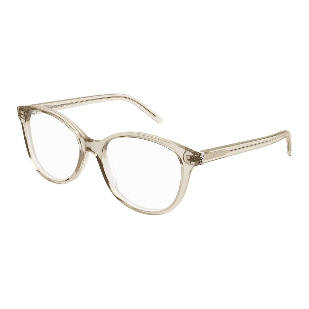 Saint Laurent Transparent Beige Eyewear Frames Beige Unisex