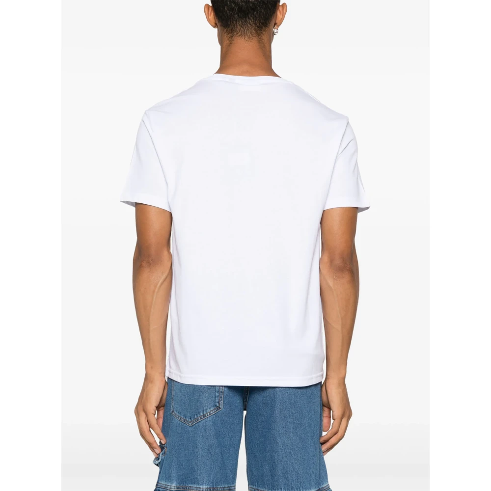 Gcds Wit Logo Regular T-Shirt White Heren