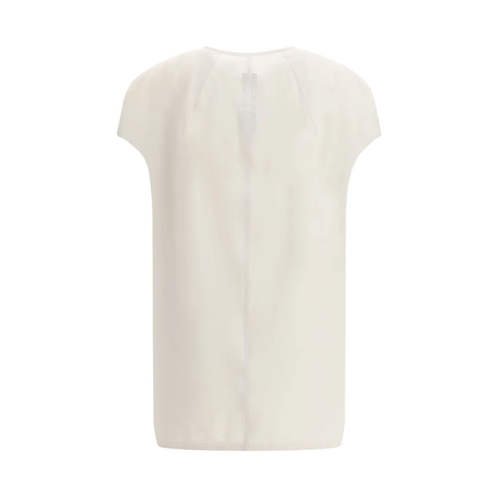 Rick Owens Zijden top met V-hals Beige Dames