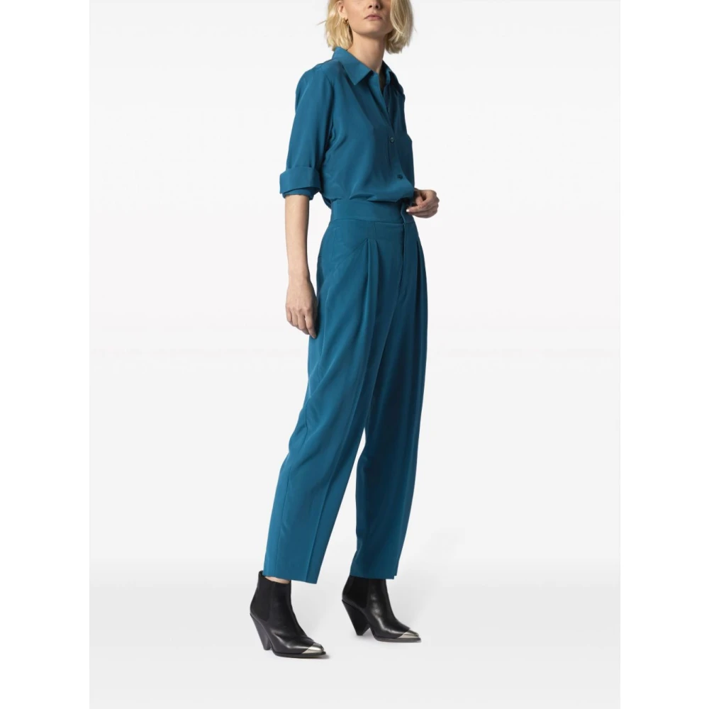 Equipment Zijden Shirt Leona Stijl Green Dames