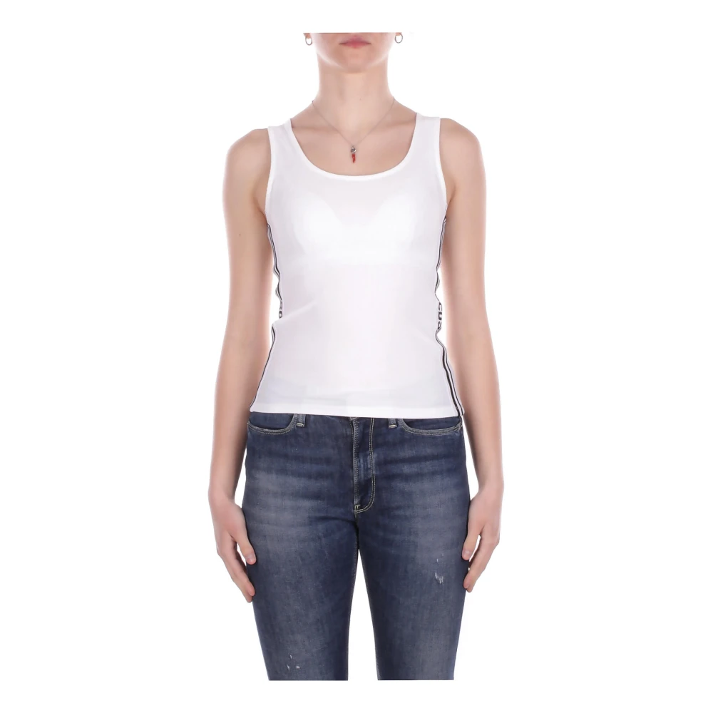 Gcds White Canotta - Female - Sleeveless Tops - M - Tops
