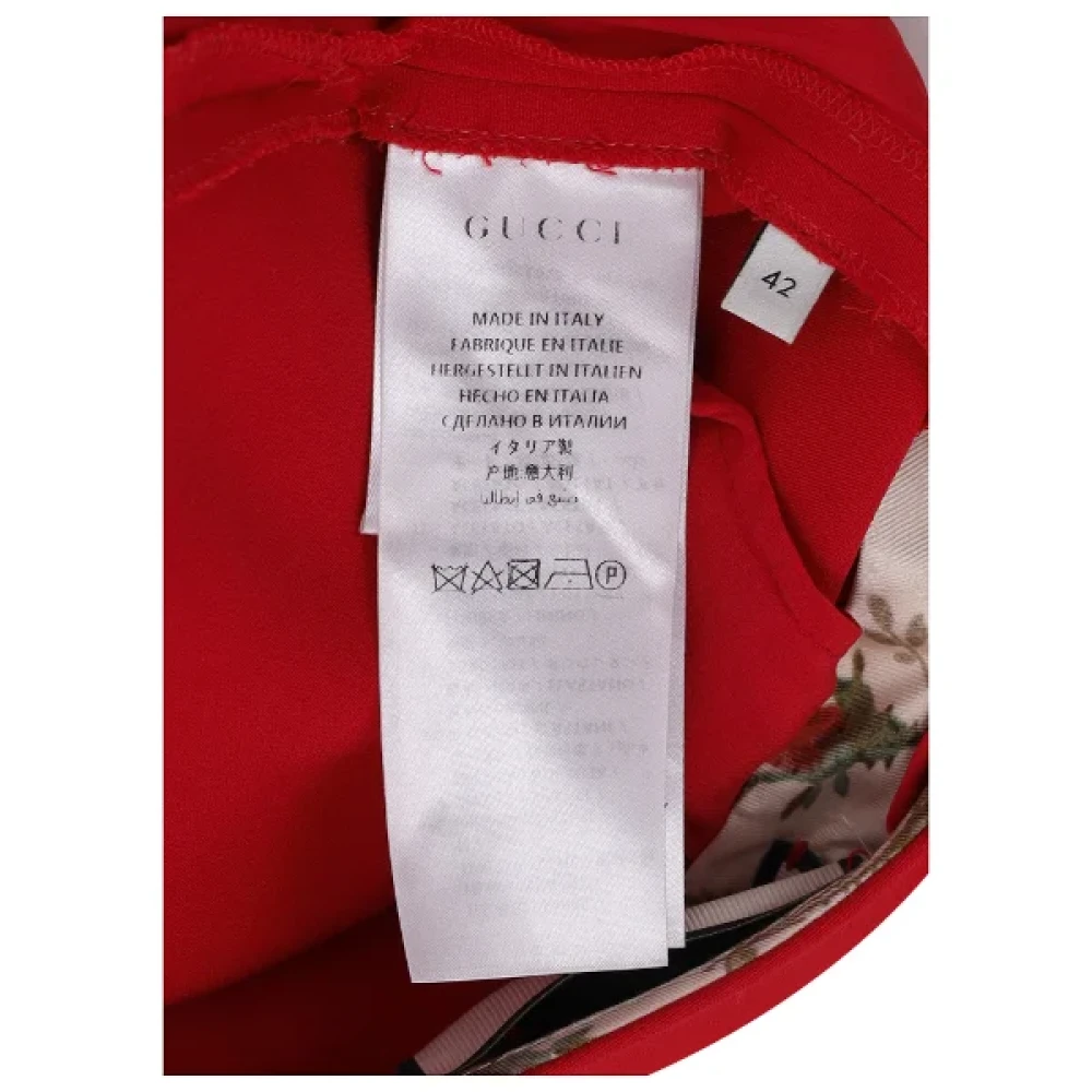 Gucci Vintage Pre-owned Fabric bottoms Red Dames