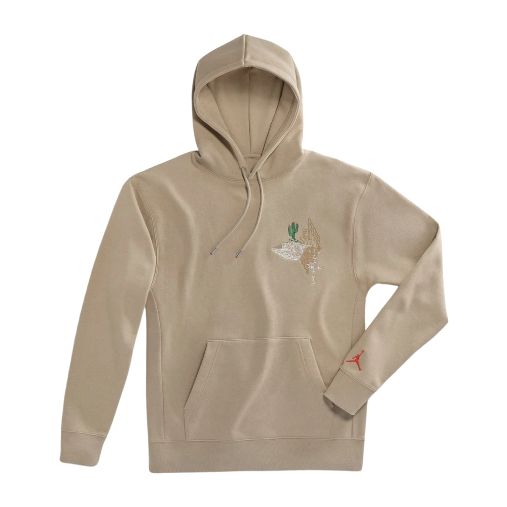 Jordan Beperkte Editie Travis Scott Cactus Jack Pullover Hoodie Beige Heren