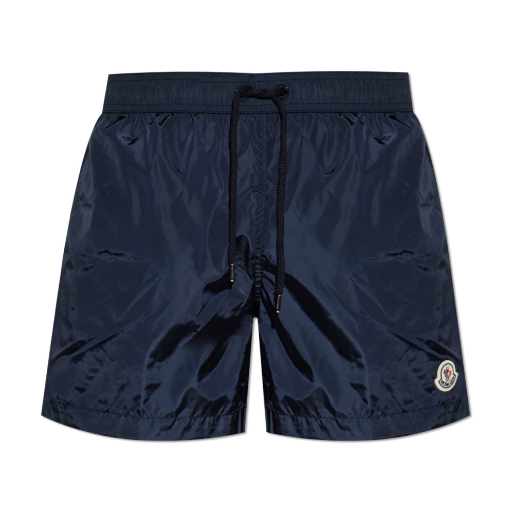 Moncler Blue Logo Swim Shorts - Male - Beachwear - L - Swimwear