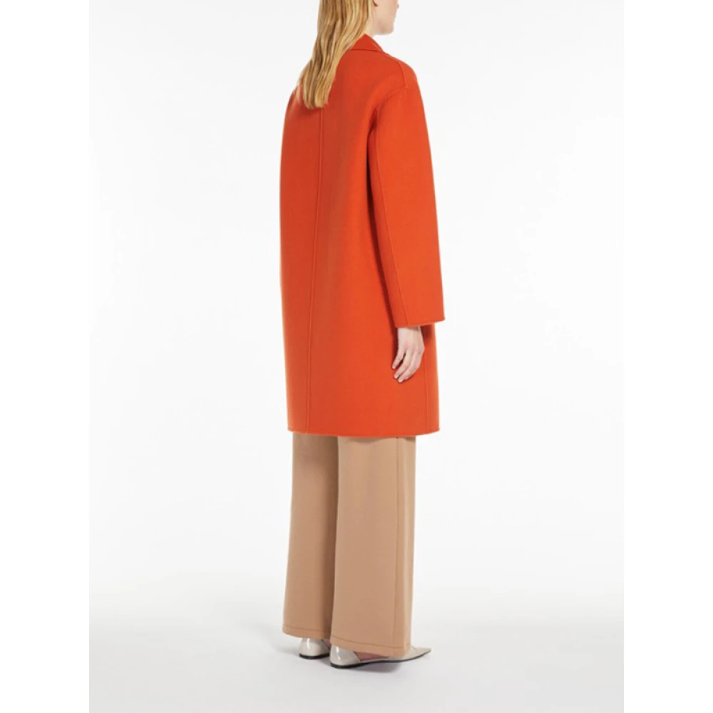 Max Mara Pure wol cocoon snit jas Orange Dames