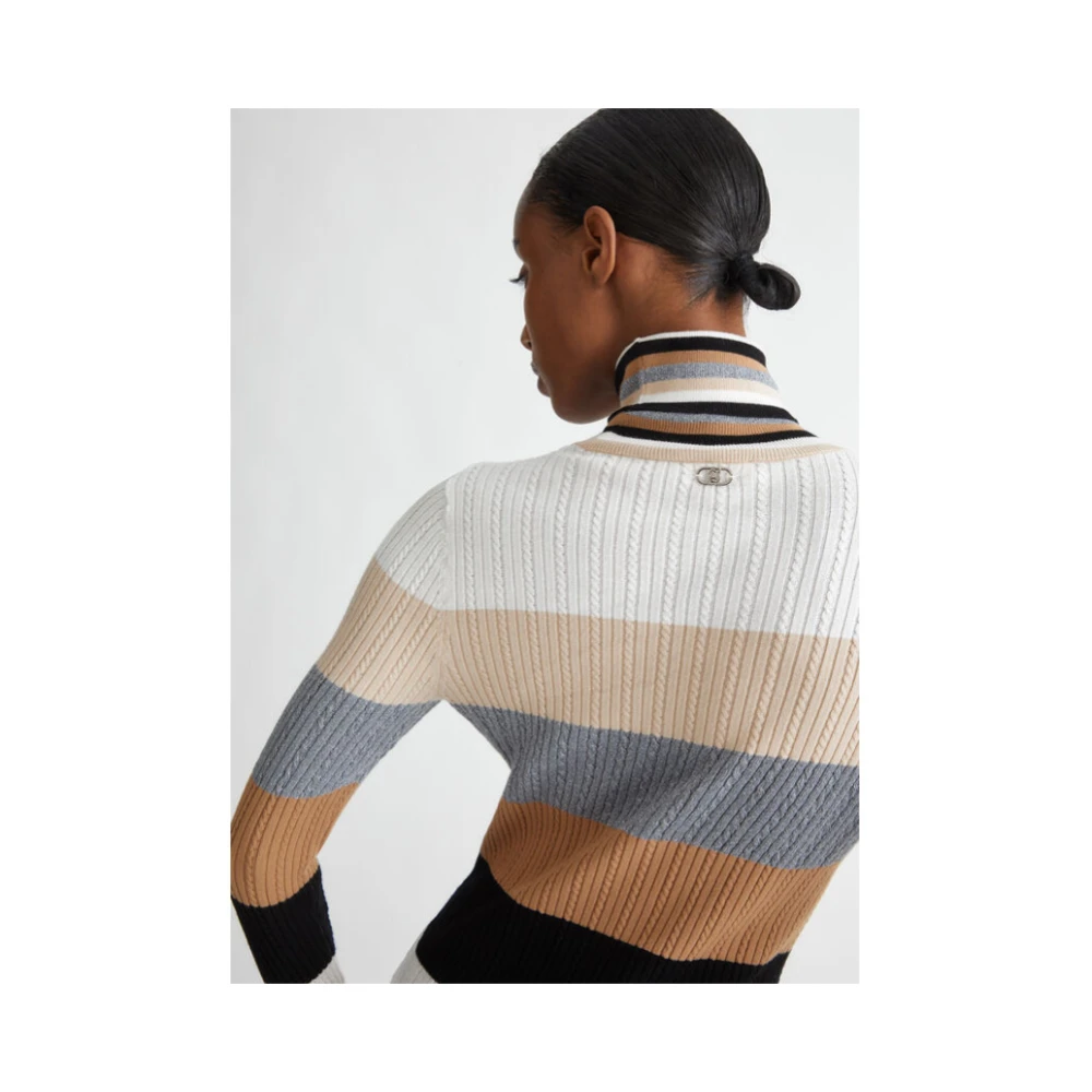 Liu Jo Gestreepte Dolcevita Trui Multicolor Dames