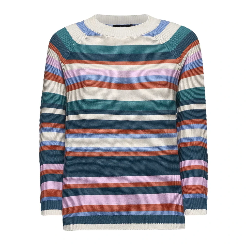 Max Mara Weekend Asymmetrisk Ribbad Midja Sweatshirt Klänning Multicolor, Dam