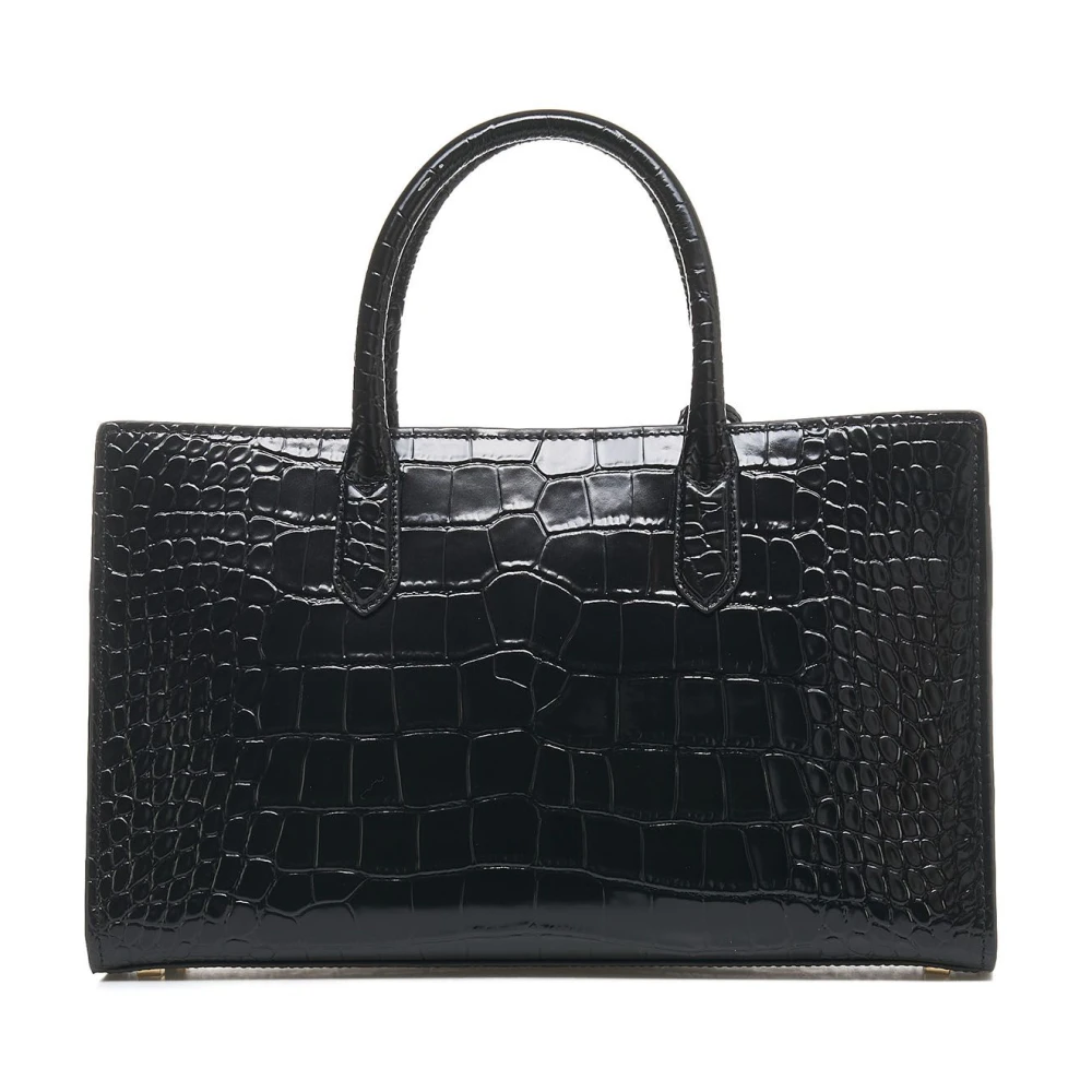 Michael Kors Zwarte Krokodillenleren Handtas Black Dames