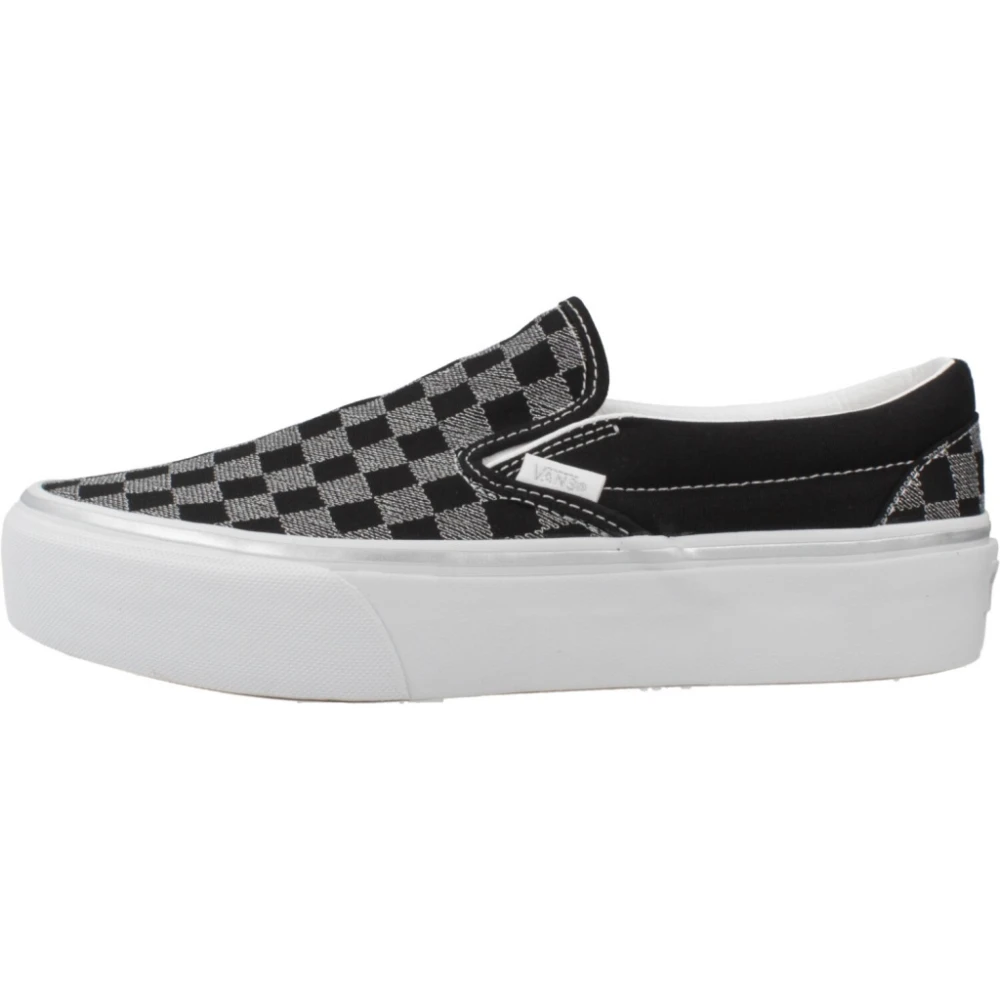 Vans Women's Black Sneakers, 8 Uk, Classic Slip-On Platform