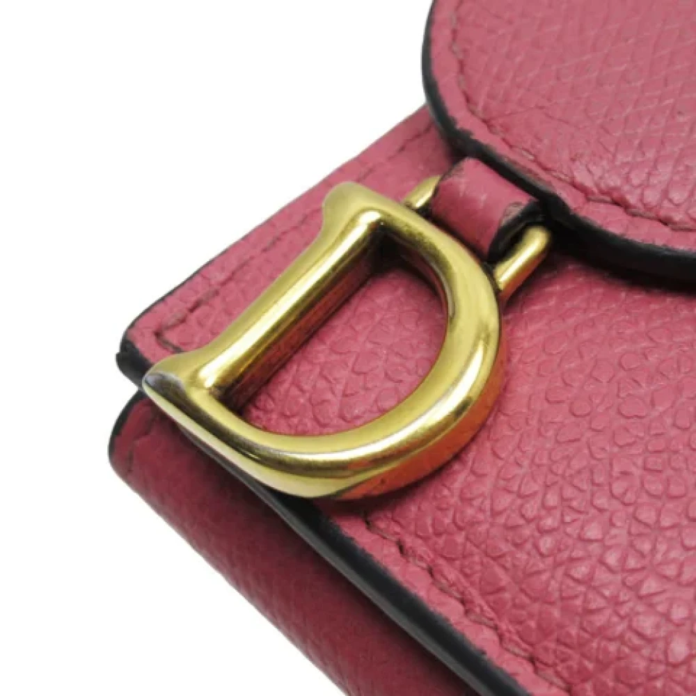 Dior Vintage Pre-owned Leather wallets Pink Dames