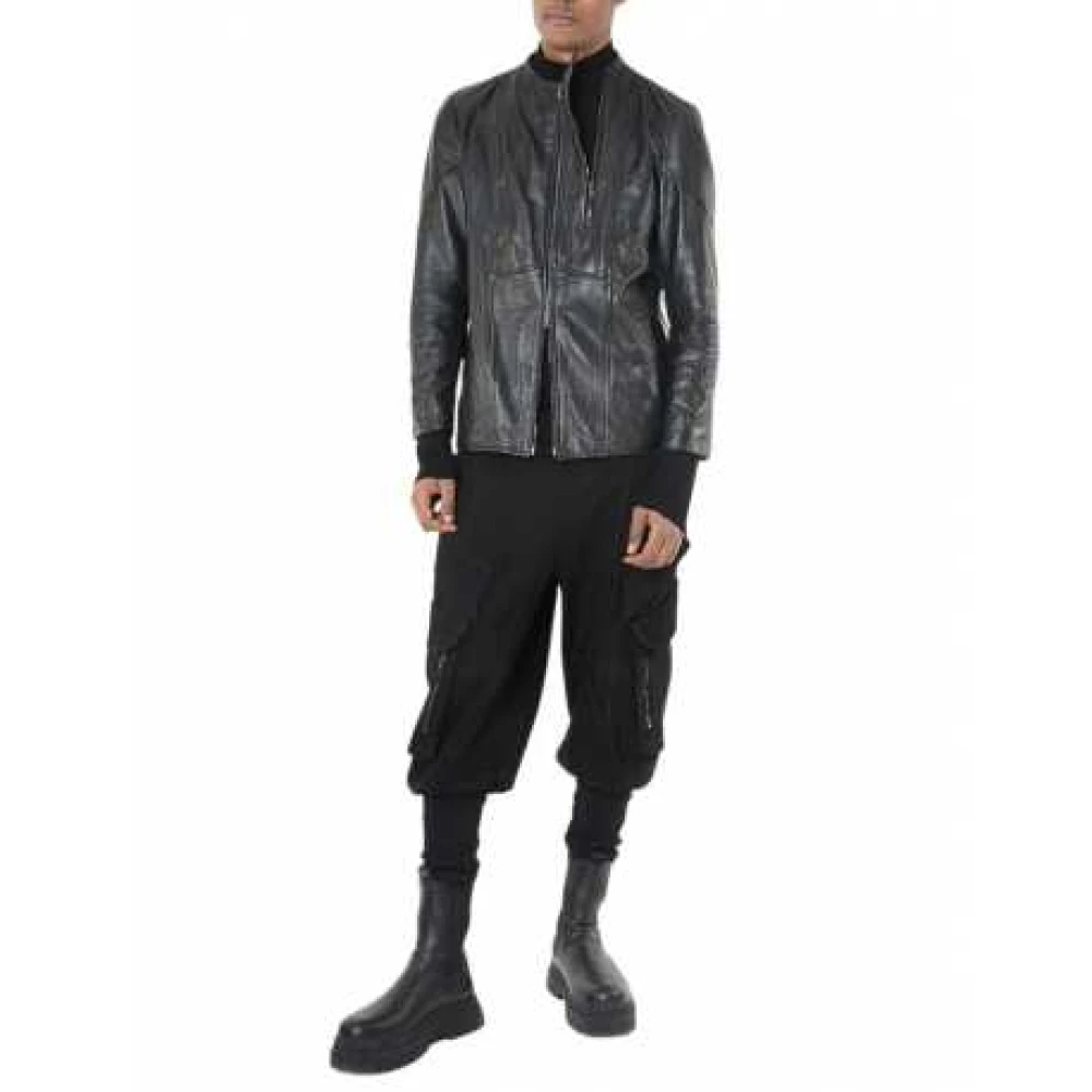 La Haine Inside Us Zwarte Leren Bikerjas Dubbele Rits Black Heren