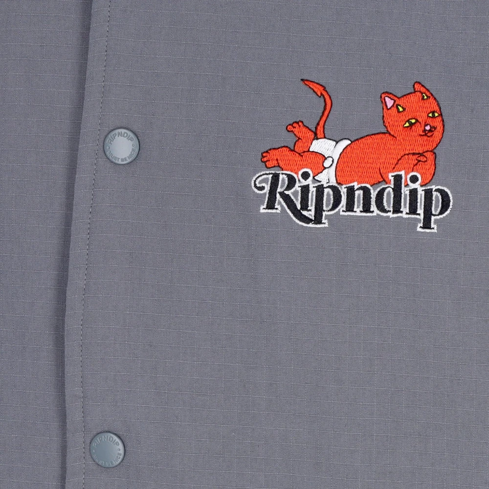 Ripndip Duivels Baby Button Down Jas Gray Heren