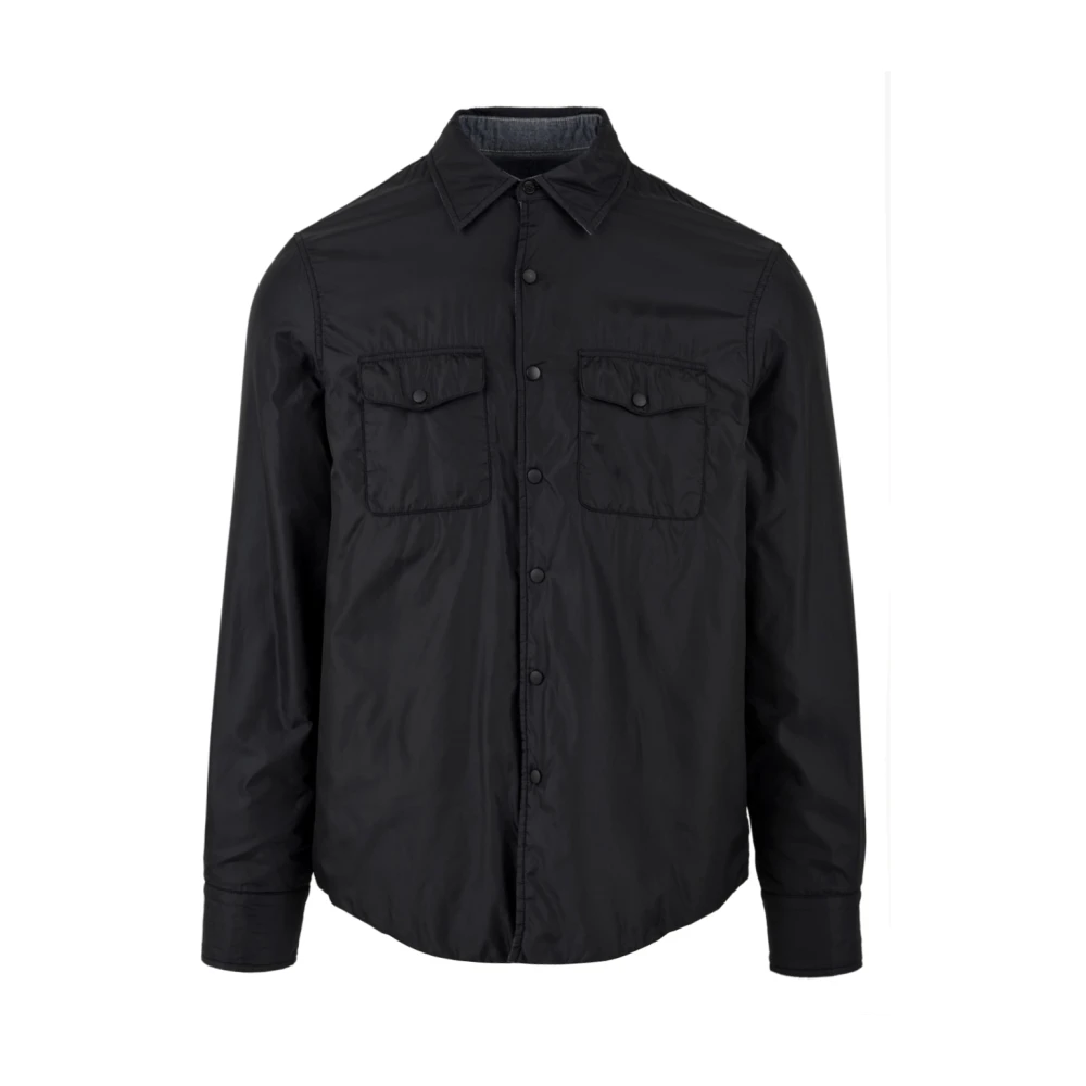 Aspesi Double Navy Shirt Blue Heren