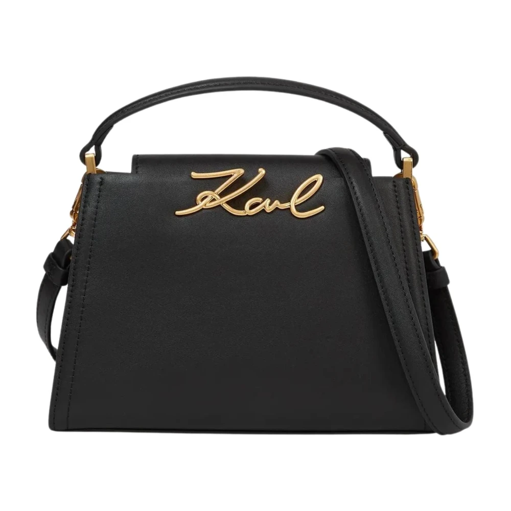 Karl Lagerfeld Black Handbags, Female, One Size, K/Signature Shoulder Bag