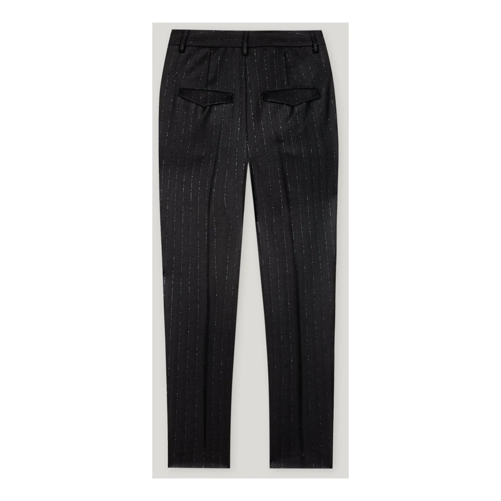 LUISA CERANO Stretch viscose-wolmix broek Black Dames