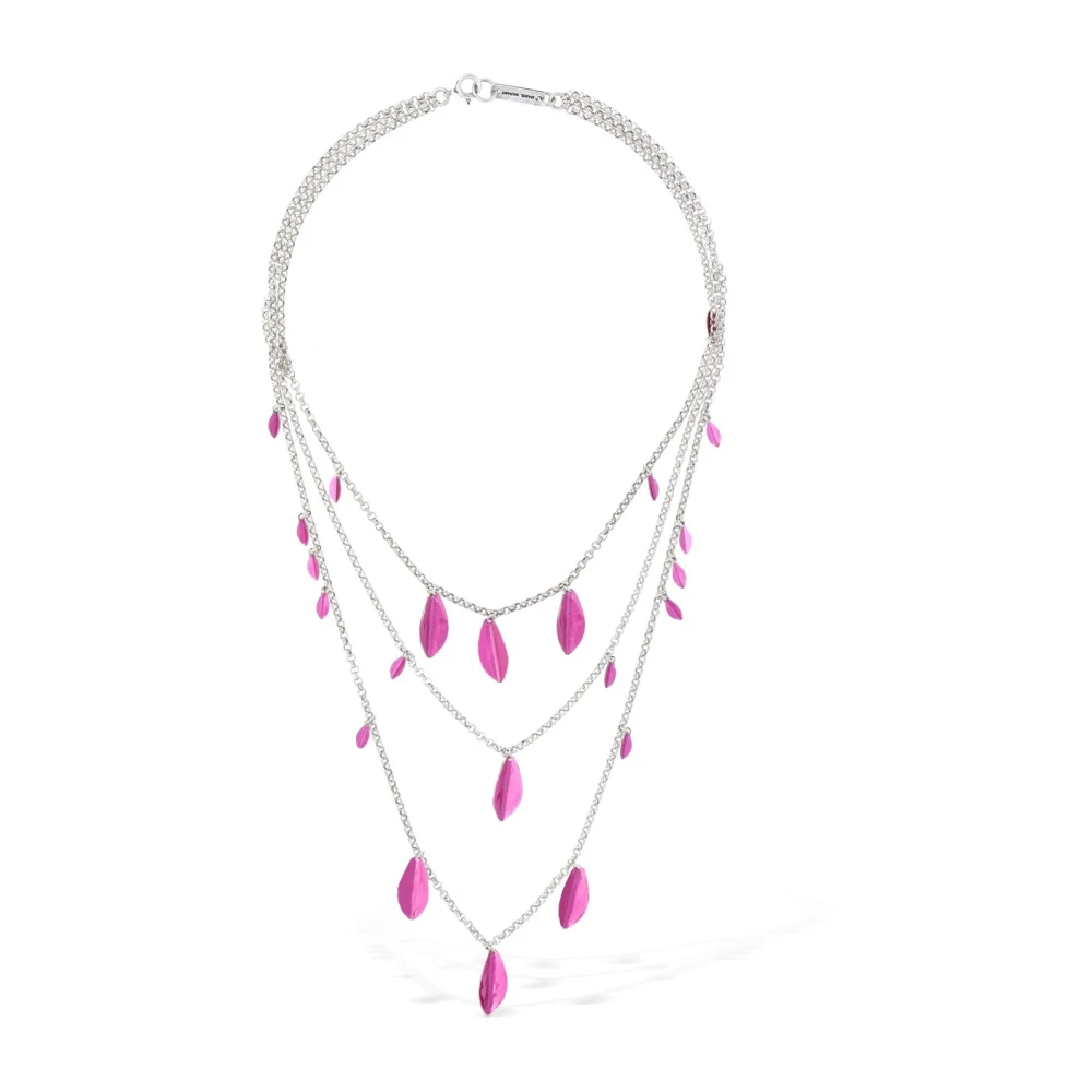 Isabel Marant Mujer Rosado - Collar Hoja Brillante Metal Rosa/Plata - Accessories - Rosa - One Size