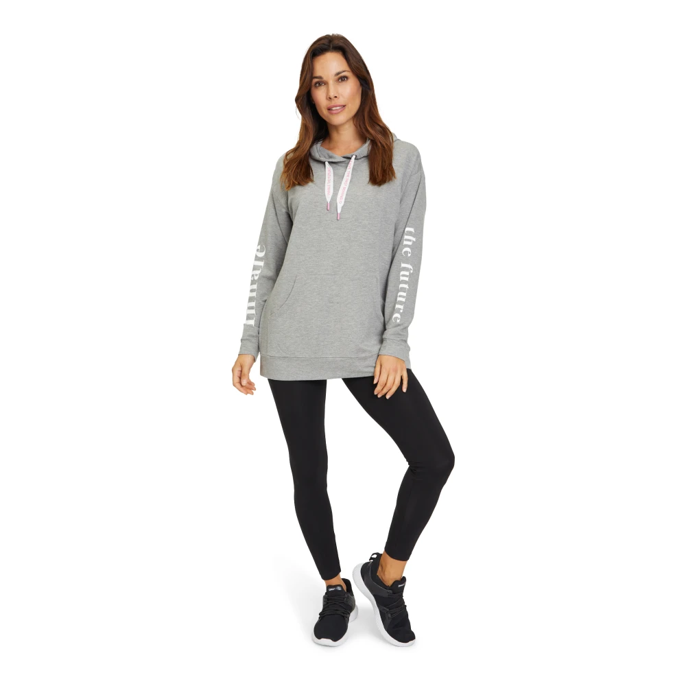 Betty Barclay Hoodie met Statement Print Gray Dames