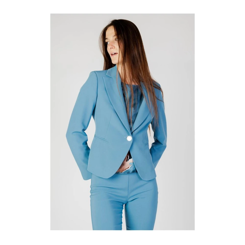 RINASCIMENTO Turquoise Polyester Blazer Blue Dames