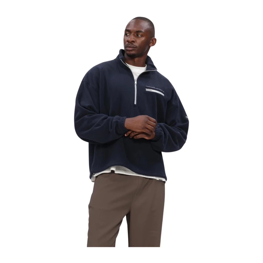 New Amsterdam Herren Schwarz Fleece Half Zip - Bild 2