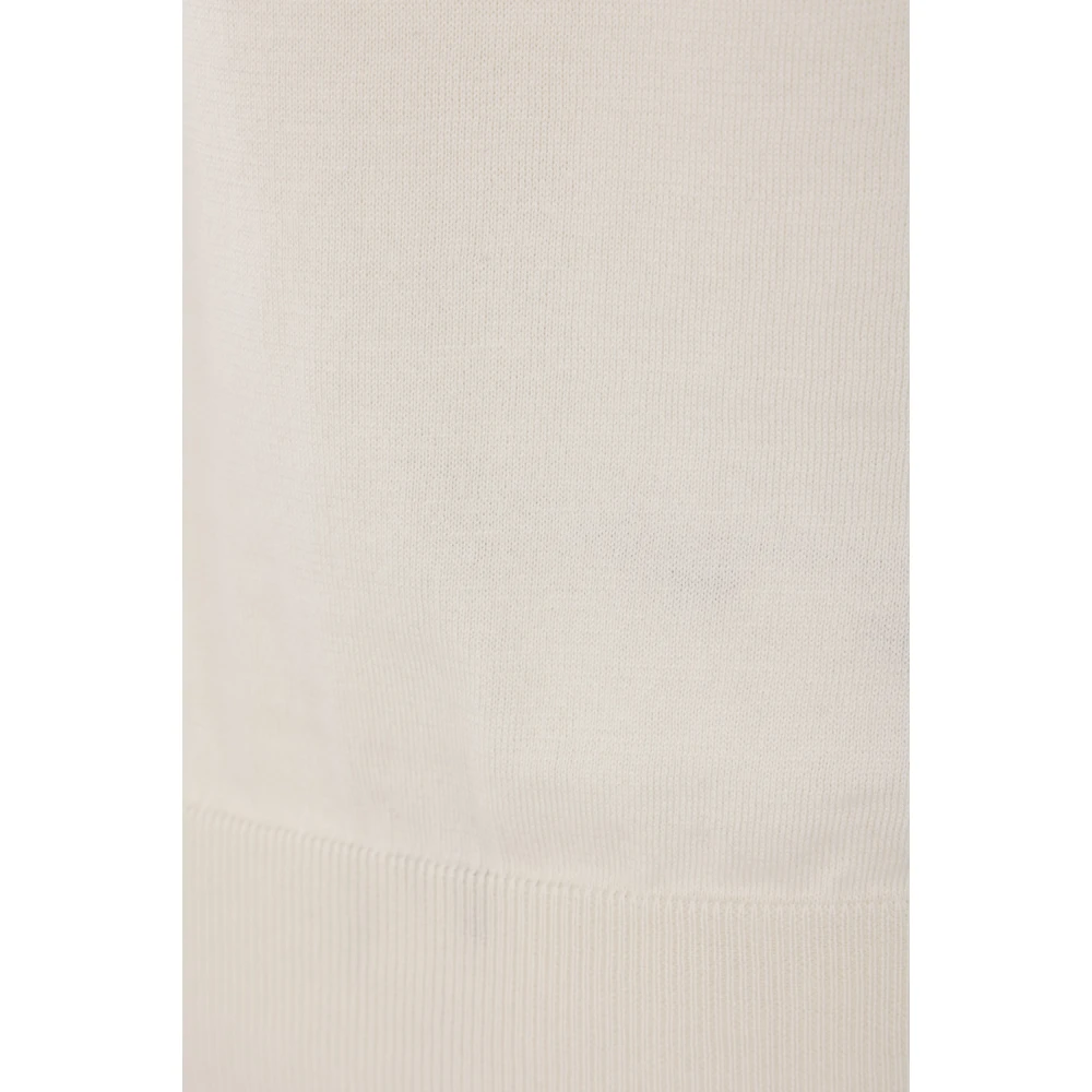 BRUNELLO CUCINELLI Ivoor Katoenen Polo met Molgrijze Details Beige Heren