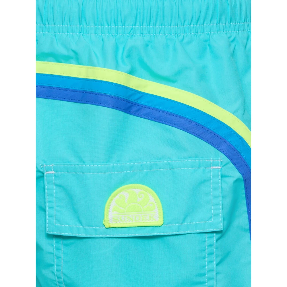 Sundek Regenboogblauwe Zwemkleding Blue Heren