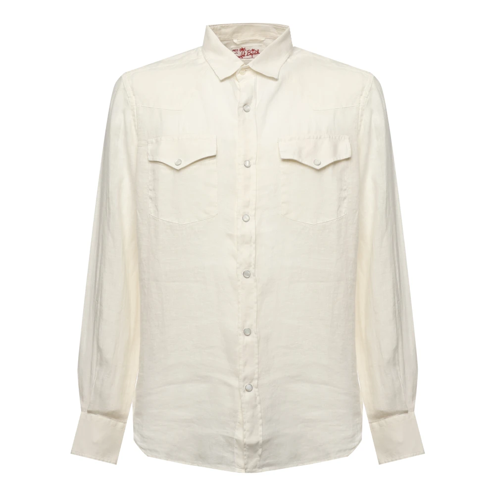 Mc2 Saint Barth , Casual Shirts, Male, Beige, 3XL, Beige Shirt With Front Pockets