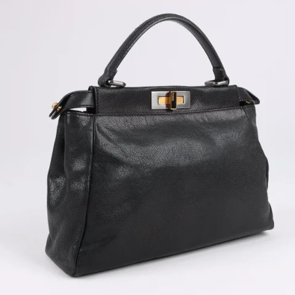 Fendi Vintage Pre-owned Leather handbags Black Dames