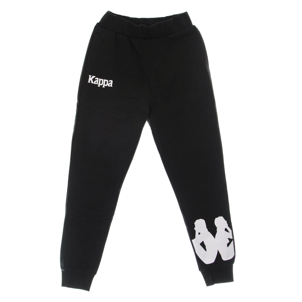 Kappa Homme Noir - Pantalon De Survêtement Léger /Blanc - Pantalons - Taille: Xl
