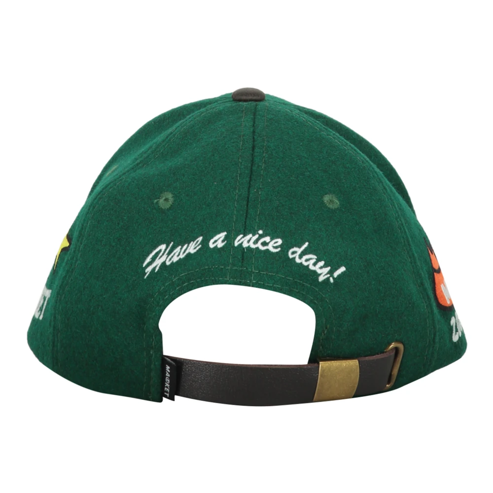 Market Geborduurde Patch Baseballpet Green Heren