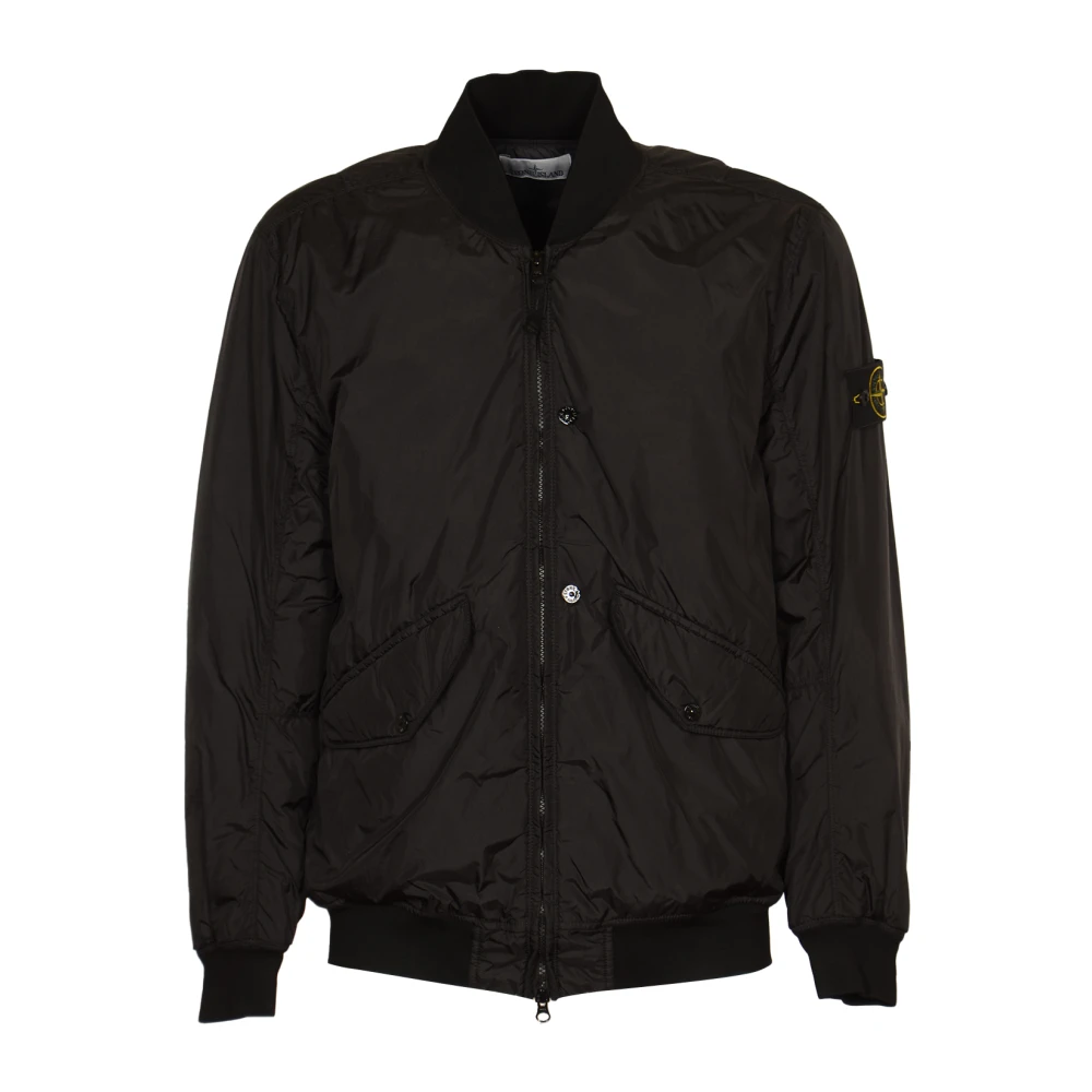 Stone Island Zwarte Jassen voor een Stijlvolle Look Black Heren