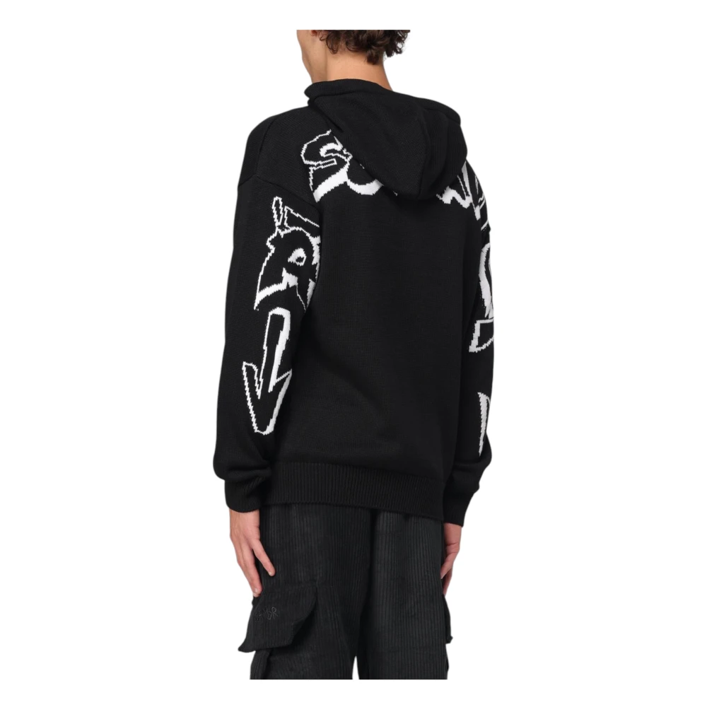 Disclaimer Katoenen Hoodie Sweaters Black Heren