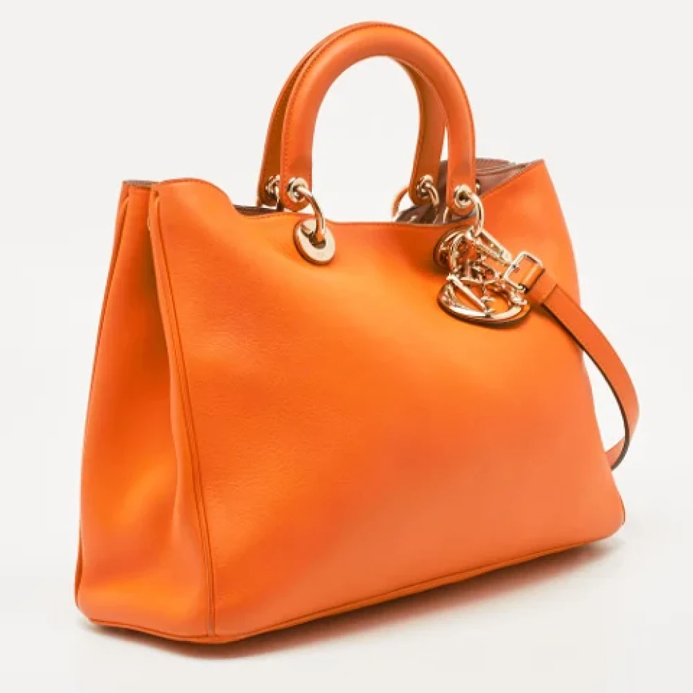 Dior Vintage Pre-owned Leather dior-bags Orange Dames