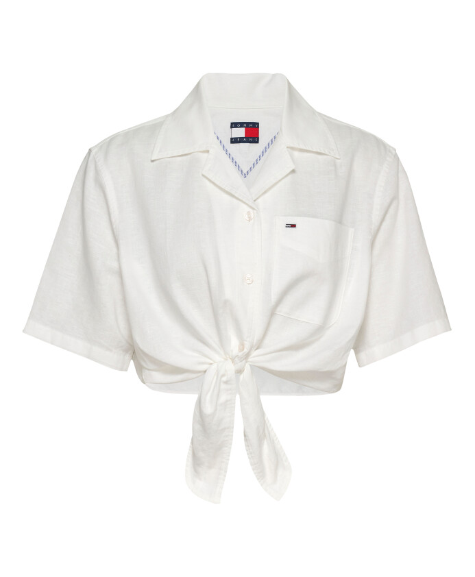 chemise-blanche-a-manches-courtes-col-cubain