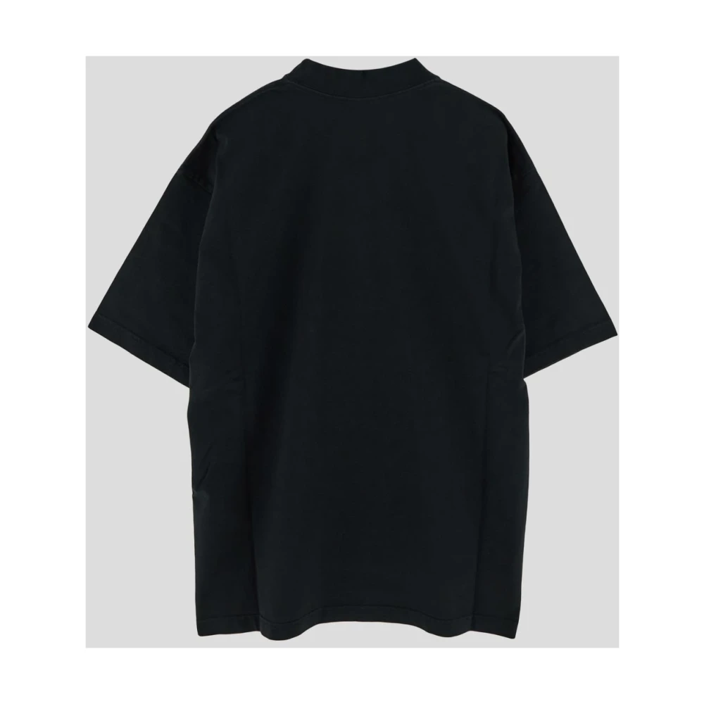 Balenciaga Katoenen Logo T-shirt Black Dames