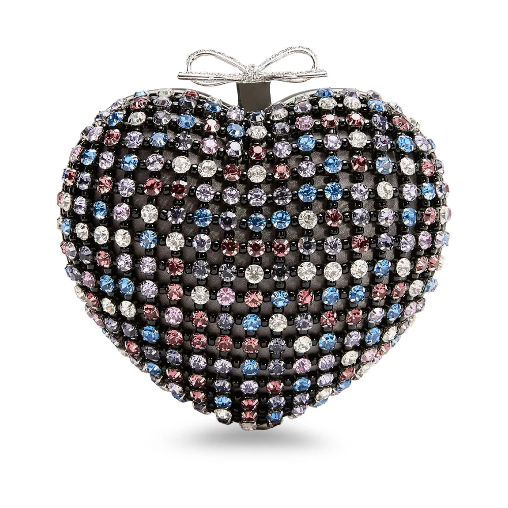 Self Portrait Women's Crystal Heart Clutch
